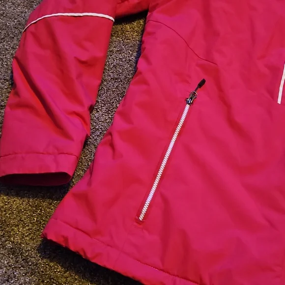 Columbia Women's XL Therma Coil Pink And White Winter Jacket - Picture 3 of 8